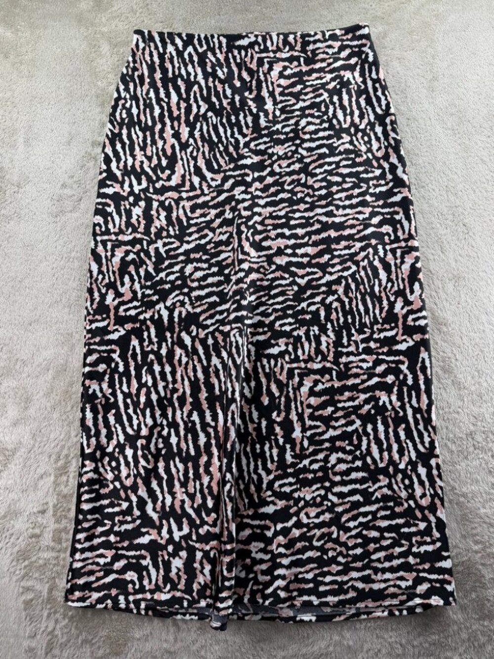 Calvin Klein Jeans Animal Print Lightweight Midi Skirt - Tiger Rose, Size M